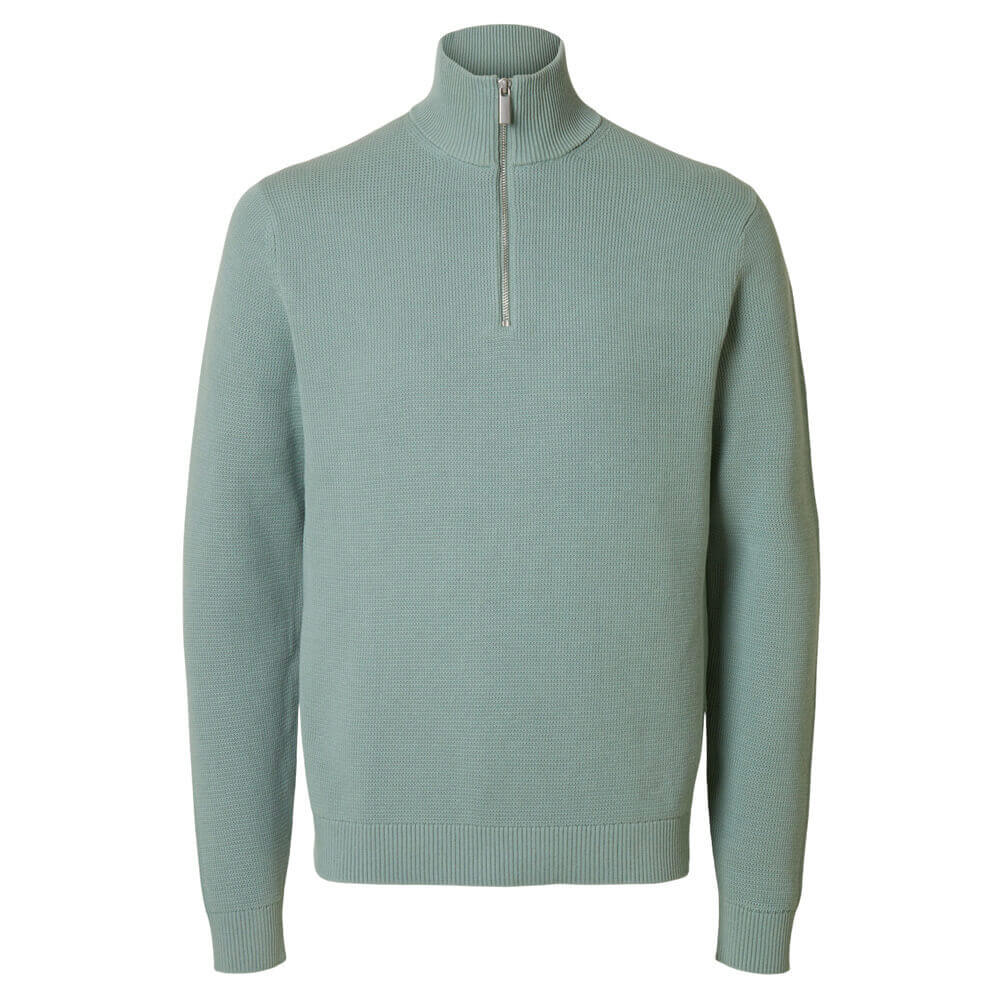 SELECTED HOMME Iceberg Green Half Zip Jumper